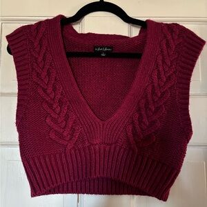 NWOT For Love & Lemons Cropped Sweater Vest